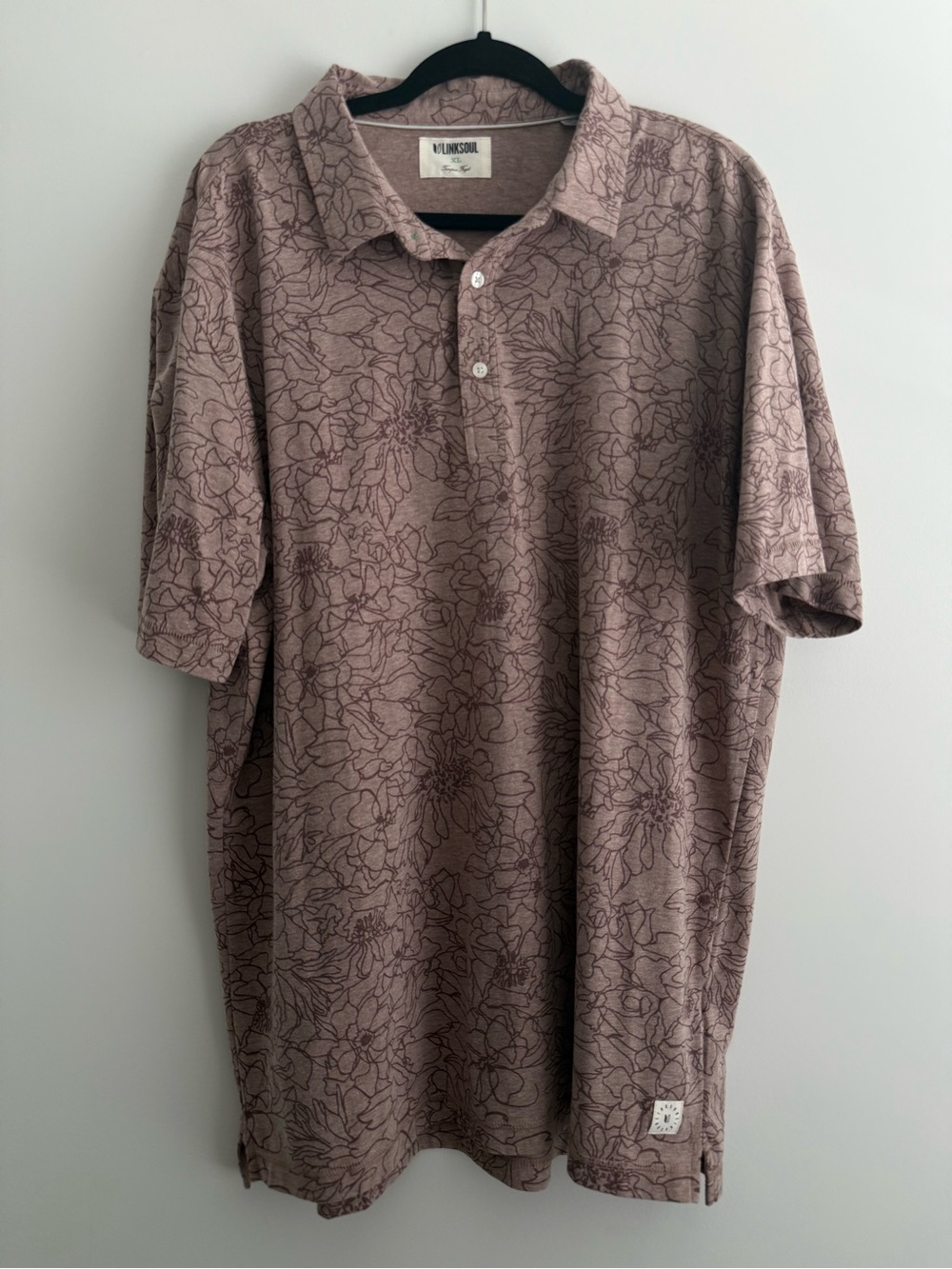 Linksoul Mauve Floral-Print Polo